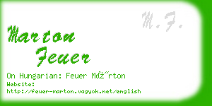 marton feuer business card